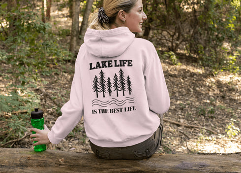 C & Win Sports Lake Life Is The Best Life Hoodie Light Pink / S - C & Win Sports